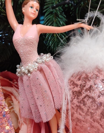 Adorno colgante bailarina con tul - Imagen 1