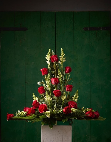 Centro con Rosas Rojas y antirino - Imagen 1