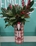 Florero para tus flores con cuadro escoces papa noel colgado con figura - Imagen 2